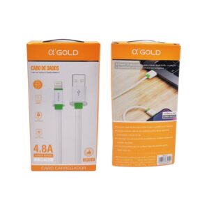 Cabo Flat USB para Lighting 1 Metro 4.8A CB15-2 a'Gold