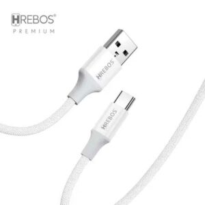 Cabo Turbo 3.1A USB Para Tipo C White Braids CB-207C
