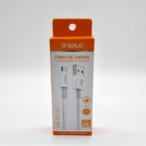 Cabo USB para Micro USB Branco 1 Metro 4.8A CB01-1 a'Gold