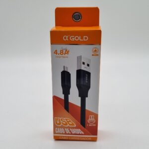 Cabo USB para V8 para Micro USB reforçado Turbo 4.8A CB04-1 a'Gold