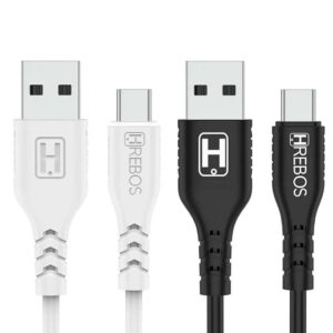 Cabo Usb x Tipo C Turbo Colororido 2 Metros Hrebos HS-008