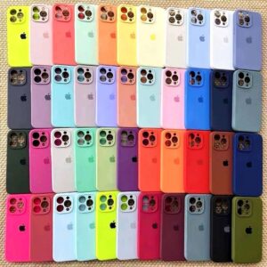Capinha Case Silicone Aveludada Câmera Fechada iPhone - Cores Sortidas