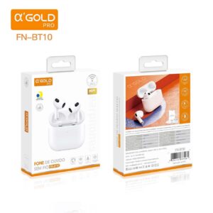 Fone de Ouvido Bluetooth Pro Sem Fio TWS Ear Buds FN-BT10 a'Gold