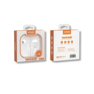 Fone De Ouvido Com Fio Lighting iOS KD-730 Kaidi