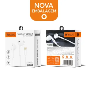 Fone de Ouvido Easy Connect Lightning - Sem Bluetooth HRebos FN-200i