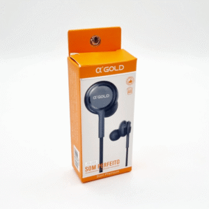 Fone de Ouvido Intra-auricular com Microfone e Fio em Tecido FN-S8A a'Gold
