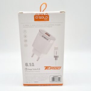 Kit Carregador Turbo 30w 6.1A com Cabo Lighting para Iphone - CA39-2 a'Gold