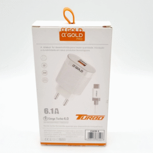 Kit Carregador Turbo 30w 6.1A com Cabo Tipo C a'Gold CA39-3
