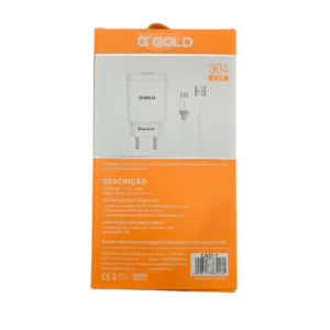 Kit Carregador Turbo 30W 6.0A  com Cabo Micro Usb/V8 - a'Gold