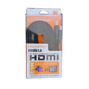 Cabo HDMI 3 Metros 2.0 4K Ultra HD 3D Blindado Com Duplo Revestimento Interno e Proteção Extra HD03
